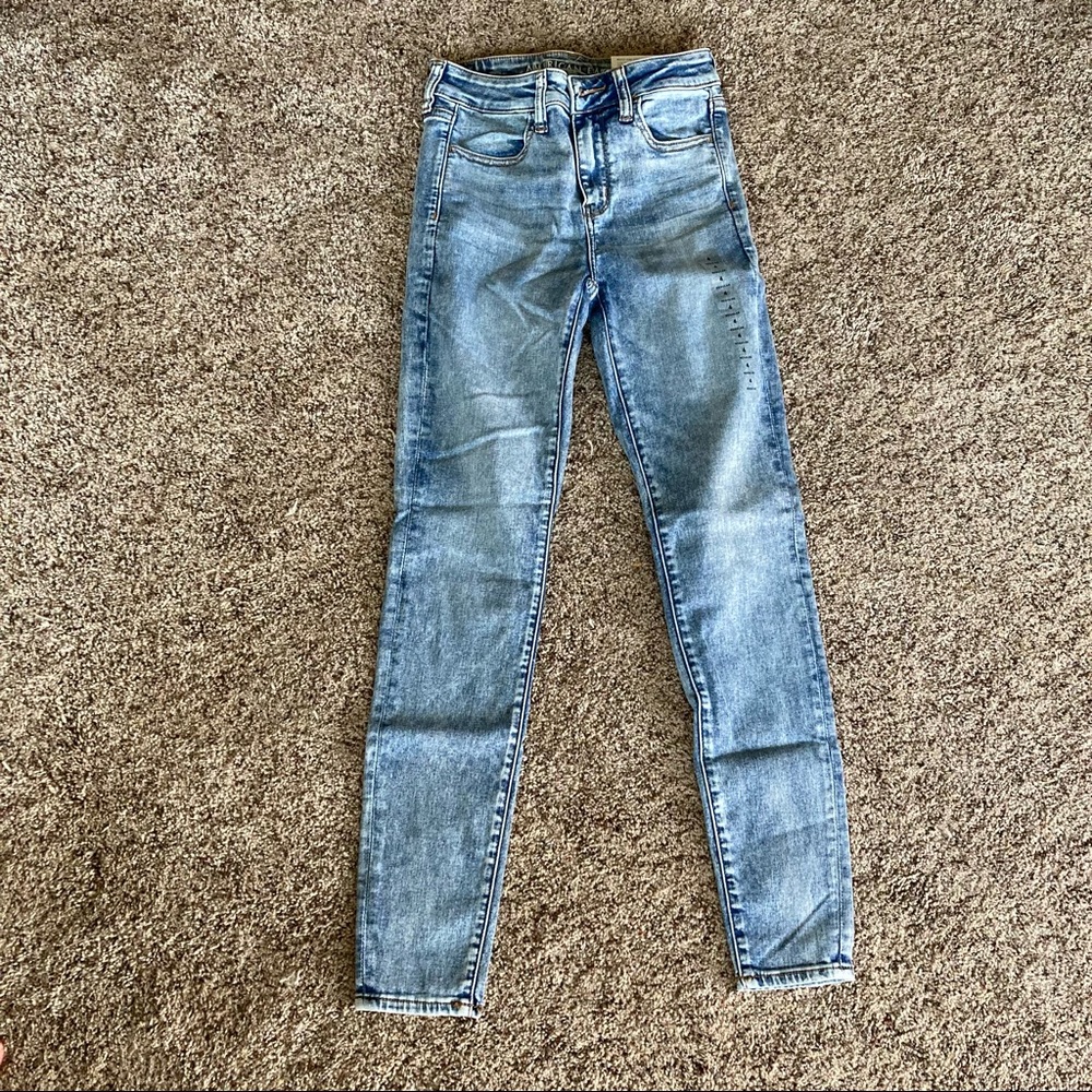 American Eagle Hi-Rise Jegging Indigo Acid 4 NWT